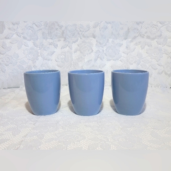 Vintage Three Corelle Light Periwinkle Country Blue Stoneware Coffee Mug Tea Cup - Picture 4 of 17